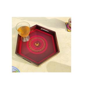 Juego de bandejas de madera Natural hechas a mano personalizadas, recién llegadas, plato de madera de acacia para desayuno y cena, comida fabricada exportada - Product Image 2