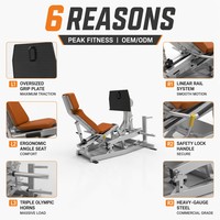 Appareil de musculation professionnel pliable à charge libre pour presse à jambes, capacité 1,6T, pour usage commercial en salle de sport