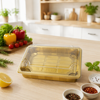 Conteneur à sushi rectangulaire de style japonais luxueux avec couvercle transparent en PET, plateau en plastique épaissi pour bonbons et snacks, commandes en gros