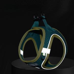 調節可能な反射ナイロン犬用ハーネスファッションボタン付きソフト通気性ペットアクセサリーチワワパグ小型子犬XLサイズ - Product Image 3