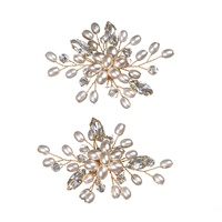 Fourniture exclusive transfrontalière : Charme de sabot fait main en perles et strass, style mode mariée européenne et américaine, 2,5-3,5 cm SF XK005