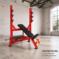 Banc de musculation inclinable REYK en acier au carbone durable, à charge libre, style plat, pour exercices de musculation