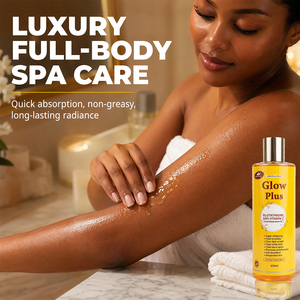 Aceite Corporal Orgánico Personalizado con Logotipo Glow Plus, 24 Horas, Piel de Cristal, Vitamina C, Manchas Oscuras, Aclarador de <span class=keywords><strong>Axilas</strong></span>, Eliminación de Estrías - Product Image 3