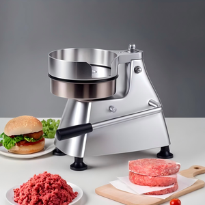Machine manuelle de formage de burgers et de galettes de viande en acier inoxydable 304 avec pompe/presse à galettes - Product Image 6