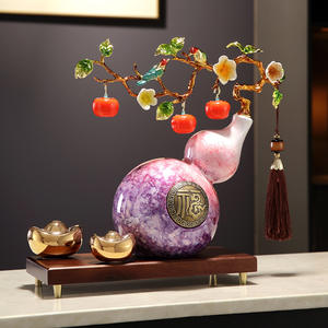 High-grade Epoxy <b>Resin</b> Gourd Persimmon Ruyi Ornament Folk Art Art Collectible Living Room Decoration Moving Housewarming <b>Gift</b> - Product Image 3