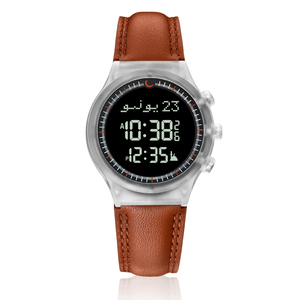 2024 islámico Digital resistente <span class=keywords><strong>al</strong></span> agua reloj inteligente musulmán Azan oración reloj Auto Qibla brújula <span class=keywords><strong>Al</strong></span> <span class=keywords><strong>Fajar</strong></span> reloj deportivo banda de cuero - Product Image 3