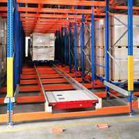 Système de rayonnage automatique en entrepôt Support de navette radio à palettes industrielles pour le stockage Matériau fer acier