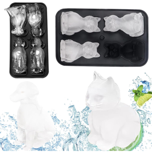 3D dễ thương động vật 4 khoang mèo những người yêu thích chọn Silicone <span class=keywords><strong>Ice</strong></span> Cube khay sáng tạo <span class=keywords><strong>Ice</strong></span> Khuôn Silicone <span class=keywords><strong>Ice</strong></span> khuôn cho bữa tiệc mùa hè whisky - Product Image 1