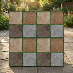 Fabricant indien de carreaux de sol en porcelaine numérique antidérapants 400x400 mm, carreaux de sol pour parking, revêtement de sol extérieur de qualité supérieure - Product Image 1