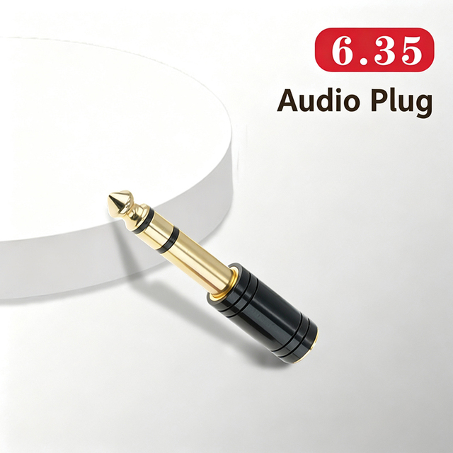 High Quality 6.35mm 1/4" Male to 3.5mm 1/8" Female Stereo Audio Adapter for Microphone Speaker Musical Instruments