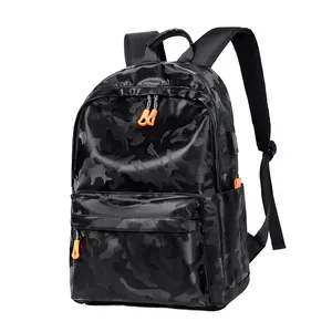 Fashionable and Stylish Unisex Camouflage Laptop Backpack Casual Softback Student School Bag with Polyester Lining