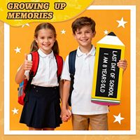 Tableau de lettres en feutre pour la rentrée scolaire, en bois massif, portable, durable, pour adolescents, tableau de messages modifiable, style crayon, accessoires photo pour la salle de classe