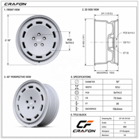 Jantes forgées CF 21 22 pouces 5x114.3 PCD 66.1 CB pour voitures particulières, compatibles avec Li Auto L9, jantes robustes
