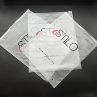 Sac en plastique avec fermeture à glissière pour t-shirt, polissoir d'impression Logo personnalisé, mat/givré biodégradables, petit sac à fermeture éclair pour vêtements transparents avec son propre Logo