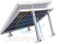 Support triangulaire en alliage d'aluminium pour montage solaire industriel sur toiture, résistant à une charge de vent de 10 kW (60 m/s) et à une charge de neige de 1,4 kN/m²