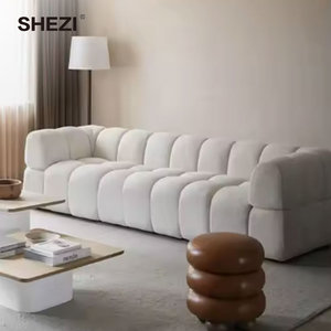 Sofá Modular en Forma de L, Diseño Nórdico, Color Beige, Cómodo, para Sala de Estar, Marca SHEZI, Suministro de Fábrica - Product Image 4