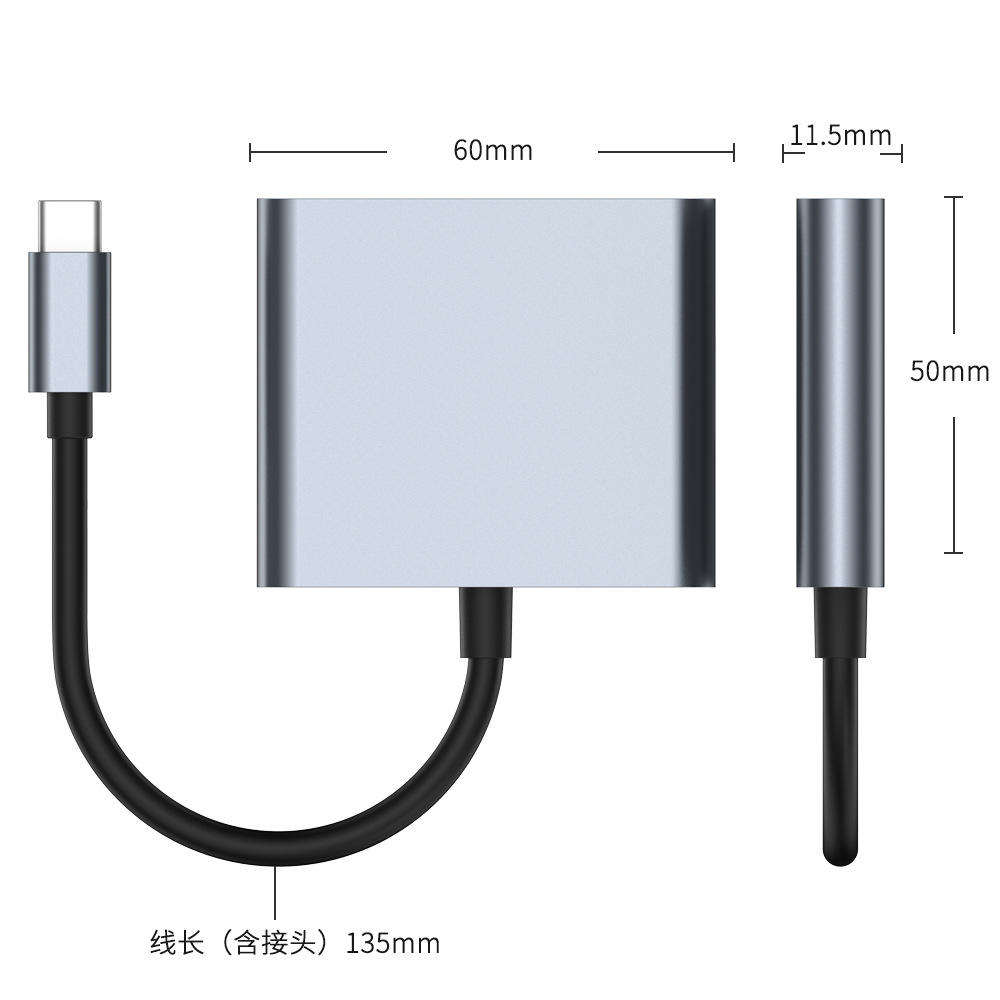 ORANGLES ZEZK 3-in-1 USB-C Hub | 4K HDTV Adapter with USB 3.0 | Type-C Docking Station for Laptops & MacBooks – orangles Kuwait - detailed closeup view - illustrating benefits - Image 3 of 6 | created for all | Shop ZEZK 3-in-1 USB-C Hub | 4K HDTV Adapter with USB 3.0 | Type-C Docking Station for Laptops & MacBooks – orangles Kuwait North Carolina | Free Shipping ORANGLES