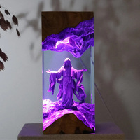 Nouvelle Lampe d'Artisanat en Résine, Statue Médiévale Western, Décoration de Noël, Cadeau, Ornement de Bureau Porte-Bonheur