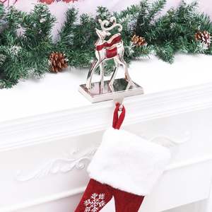 Nouveau design de décorations de Noël en aluminium nickelé support de bas de traîneau de Noël - Product Image 4