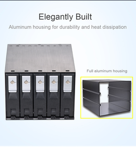 Aluminum 5 <b>External</b> Hard Drive Enclosure for 3.5 Inch HDD <b>SSD</b> Support Hot Swap Sata Mobile Rack - Product Image 3