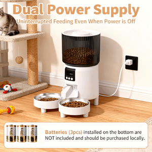 Distributeur automatique de nourriture intelligent pour animaux de compagnie, double bol en plastique portable 4L, caméra HD 2K, contrôle à distance via l'application Tuya, double alimentation, pour chat - Product Image 6