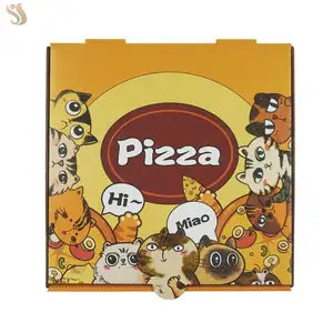 14 16 18 20 pollici logo personalizzato scatola di imballaggio in cartone ondulato scatola per pizza da asporto