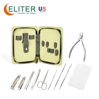 Ensemble de manucure portable, kit professionnel de soins des ongles, outils de toilettage en acier inoxydable, étui de voyage