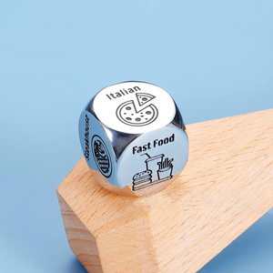 Độc quyền tùy chỉnh kim loại <span class=keywords><strong>6</strong></span> mặt quyết định thực phẩm Xúc xắc nhà sản xuất quyết định Ngày Valentine ngày đêm xúc xắc duy nhất cho người sành ăn <span class=keywords><strong>6</strong></span> mặt xúc xắc - Product Image 4