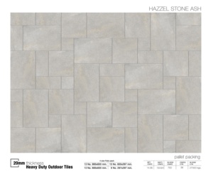 20mm Heavy Duty Porcelain Hazel Stone Ash Rustic Tile 600x600mm <b>for</b> Outdoor Garden Flooring Wholesale - Product Image 3