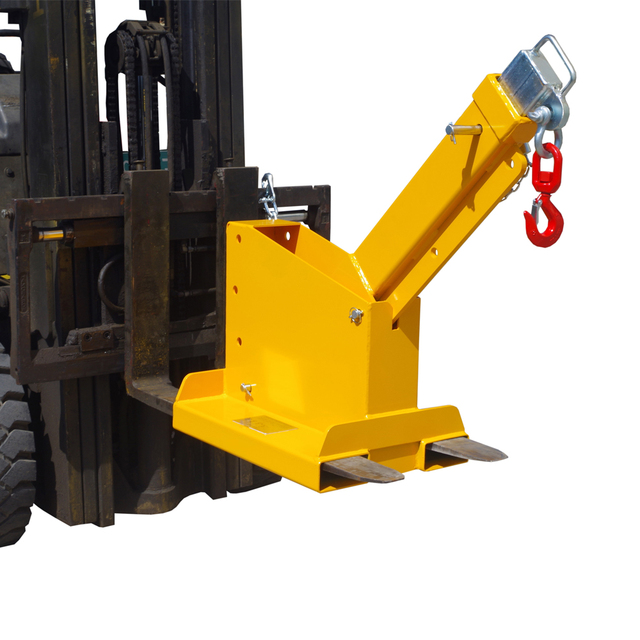 Forklift Attachment 2.5T 4.5T 5T Capacity Adjustable Telescopic Lifting Jib Boom Crane Tilt Jib Motor Steel Zinc Plated
