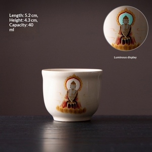 Taza de té vintage de cerámica Dunhuang, sin fase de cocción, para uso doméstico, juego de té Kung Fu, para degustación personal de té - Product Image 6