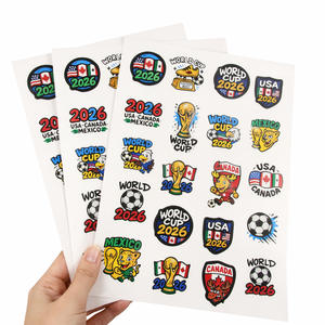 Autocollants personnalisés avec logo Coupe du Monde 2026, dessin animé, doodle, décoratifs pour boutique de tabac, autocollants en PVC imprimés pour DIY, carnet, coque de téléphone - Product Image 1