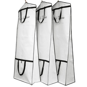 Индивидуальный фирменный логотип, популярный размер, черный роскошный чехол для костюма, сумка для одежды для свадебного платья - Product Image 6