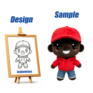Llavero de Peluche Personalizado Leehom, Kawaii Rosa, para Muñeca de Algodón, Vestido con Estampado de Lunas y Estrellas, Logotipo Personalizado, Peluche - Product Image 5