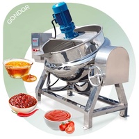 Gas Heat Snoep Fruit Jam Pan Snoeppan Kleine Gastronomie Automatische Elektrische Kok Fruitketel En Mixer Machine