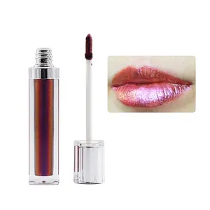 Tidak Ada Nama Kustom Label Makeup Lip Gloss Grosir Mode Matte Kosmetik Glitter Bling Cair Lipstik Lip Set