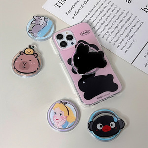 Cute <b>Cartoon</b> Magnetic Phone Stand Universal Magnetic Adsorption Airbag Bracket Lazy Desktop Back Paste Holder - Product Image 1