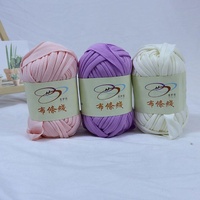 100% Polyester DIY Storage Basket Hand-Knitted Ball 100g T-Shirt Yarn Cloth Line Slippers Material Bag Fancy Yarn