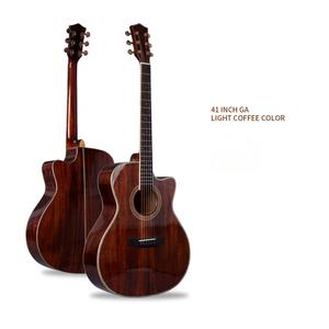 Guitare acoustique professionnelle 41 pouces pleine taille, cordes en cuivre, manche en <span class=keywords><strong>acajou</strong></span>, finition brillante, couleur optionnelle, logo personnalisé pour la musique - Product Image 6