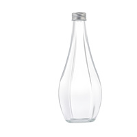 Bouteille hexagonale en verre transparent très vendue, récipient polyvalent pour fruits, vin, jus, arômes, fleurs, décoration