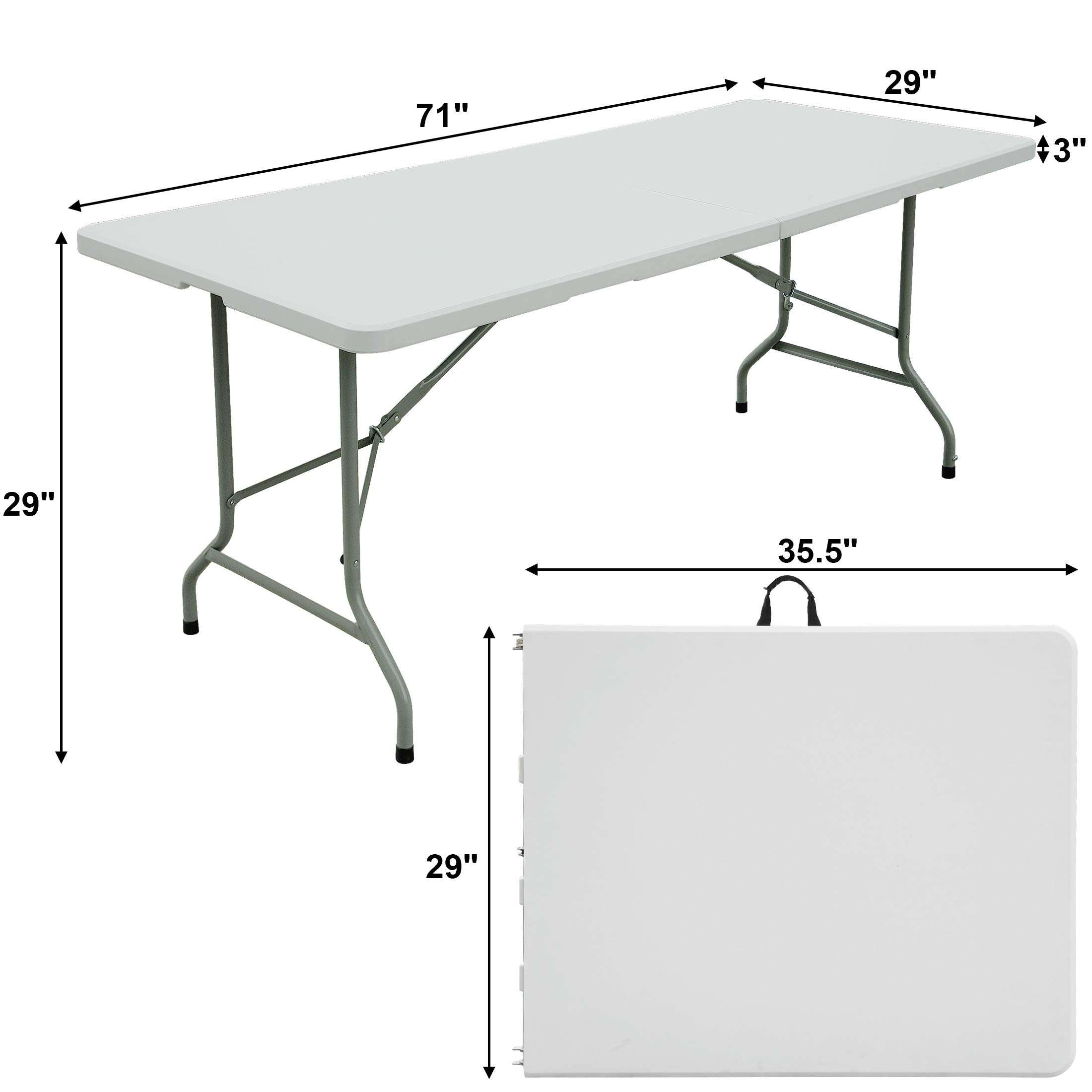 Table d'extérieur pliante rectangulaire Banquet Pique-nique en plastique