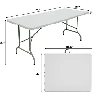 Rectangular catering Banquet Picnic plastic folding outdoor table