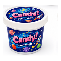 Seau à glace en polypropylène pour emballage alimentaire, 100 ml, 3,5 oz, 8 oz, avec couvercle à vis, en stock, vente chaude