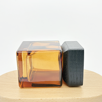 Flacon carré de luxe en verre cristal 100 ml avec bouchon à vis anti-déversement pour huiles essentielles, parfums et diffuseurs à bâtonnets, idéal pour la décoration intérieure