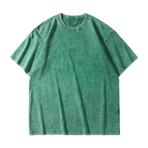 T-shirt vintage personnalisé délavé à l'acide pour homme, coupe oversize à épaules tombantes, 100 % coton, design de créateur - Product Image 2