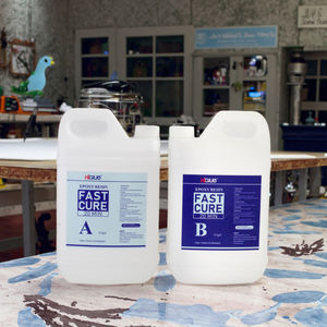 กาวอีพ็อกซี่เรซิ่นใสสองส่วน Higlue แห้งเร็วภายใน 20 นาที ชุด 4 กก. กาวคริสตัลสำหรับงาน UV งานฝีมือ งานศิลปะ งานไม้ สำหรับทำโต๊ะ - Product Image 2