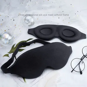 2024 Venta caliente 3D Máscara de ojos contorneada para dormir con correa ajustable Suave transpirable Deep Eye Lash Sleep Mask