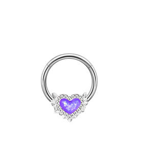 Cadena de cuerpo de acero inoxidable púrpura de moda <span class=keywords><strong>y</strong></span> anillos de ombligo de ópalo piercing de varias partes-para bodas joyería al por mayor - Product Image 2