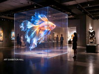 Écran LED transparent pour vitrine P4, panneau publicitaire intérieur pour affichage sur verre, idéal pour les devantures de magasins.