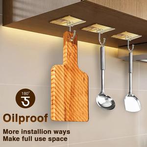 Nouveau style de crochet auto-adhésif multifonctionnel en plastique écologique sans trace pour accrocher les manteaux, les chapeaux et les serviettes dans la cuisine et la salle de bain - Product Image 4